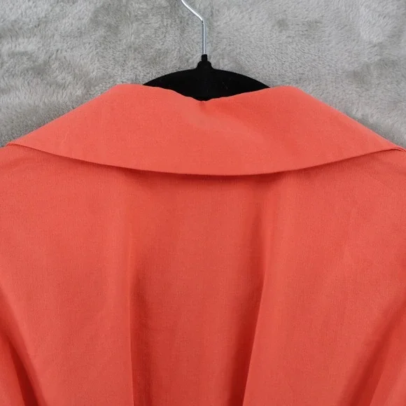 Exquise Jumpsuit Women XSP Pink Wide Leg Button Front Pleated Waist Short Sleeve - Picture 12 of 16